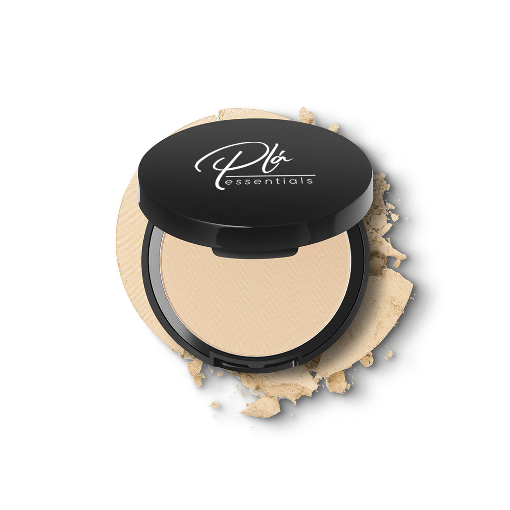 an open compact powder mineral foundation blonde color