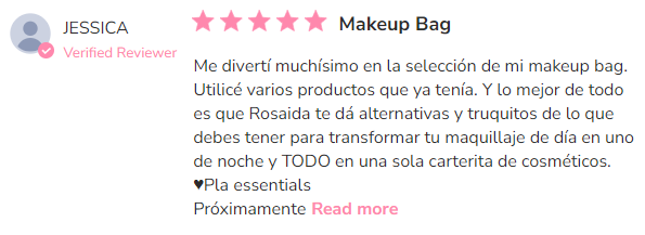 Customer review of the Makeup bag by Pla essentials